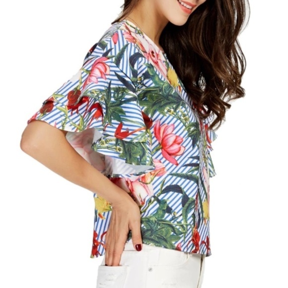 Tropical Print Blouse - Picture 3 of 7